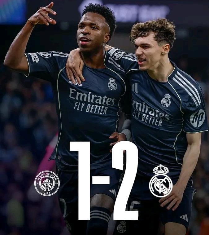 REAL MADRID VENCEU NOVAMENTE O MAN. CITY  E MANTÉM VIVO O SONHO DA DÉCIMA SEXTA CHAMPIONS